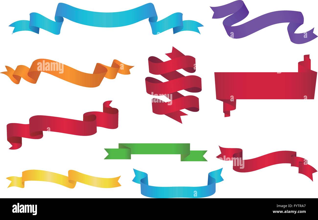 Ribbon set 008 Stock Vector Image & Art Alamy