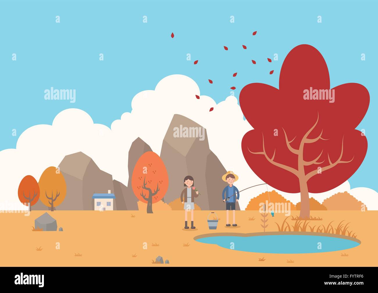 Autumn landscape 003 Stock Vector Image & Art - Alamy