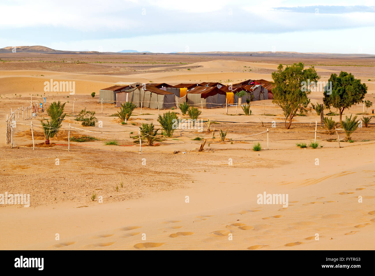 tent in the desert sahara and rock sky Stock Photo - Alamy