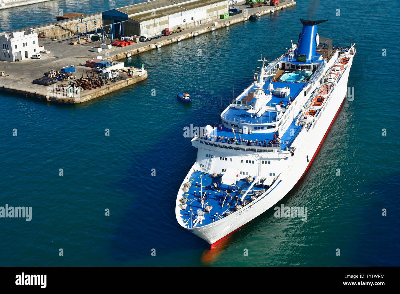 Ms Golden Iris Entering The Port Of Barcelona Is A Cruise Ship Owned An Operated By The Israel Based Mano Maritime Barcelona Stock Photo Alamy