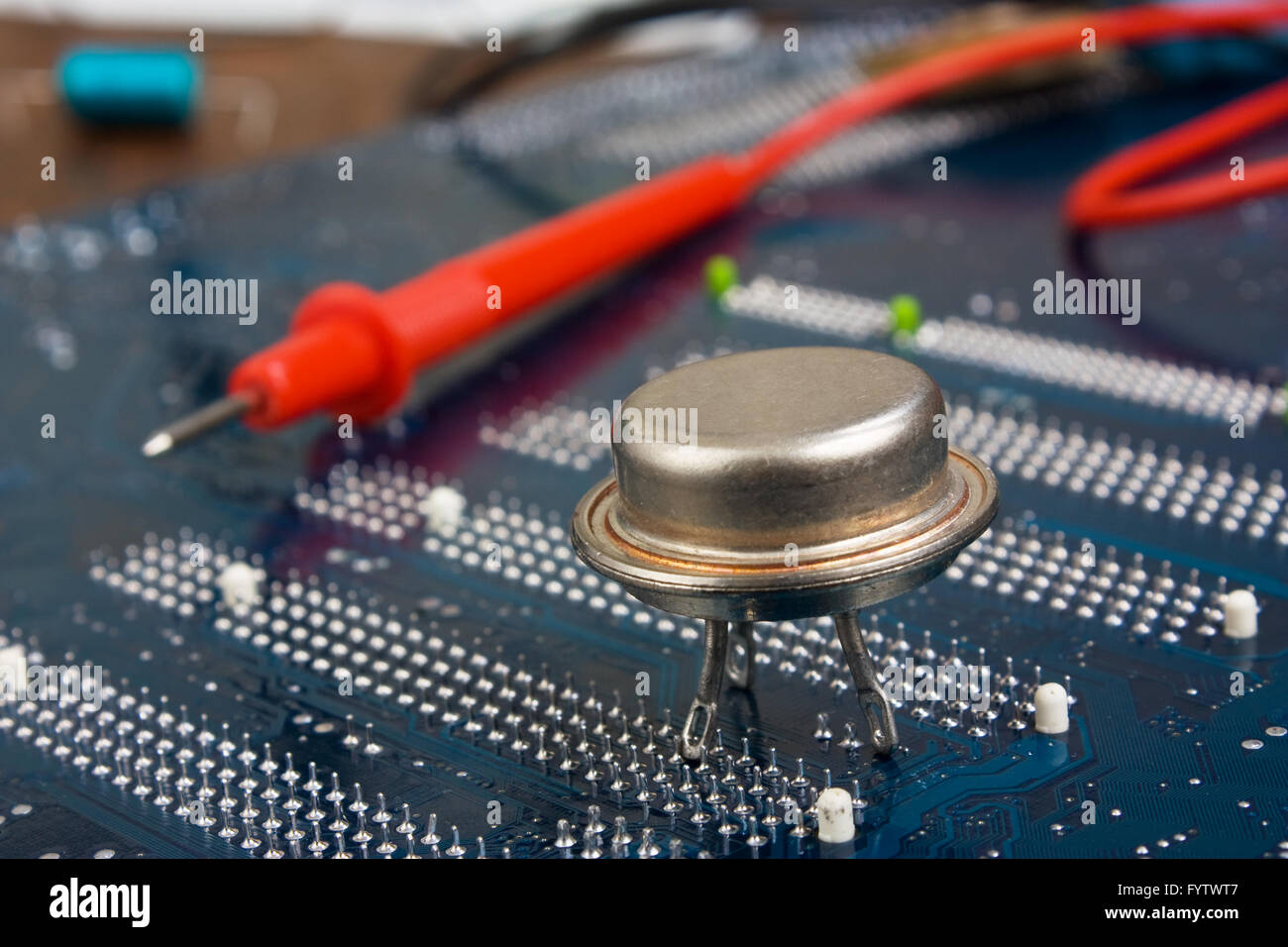 old electronic components Stock Photo