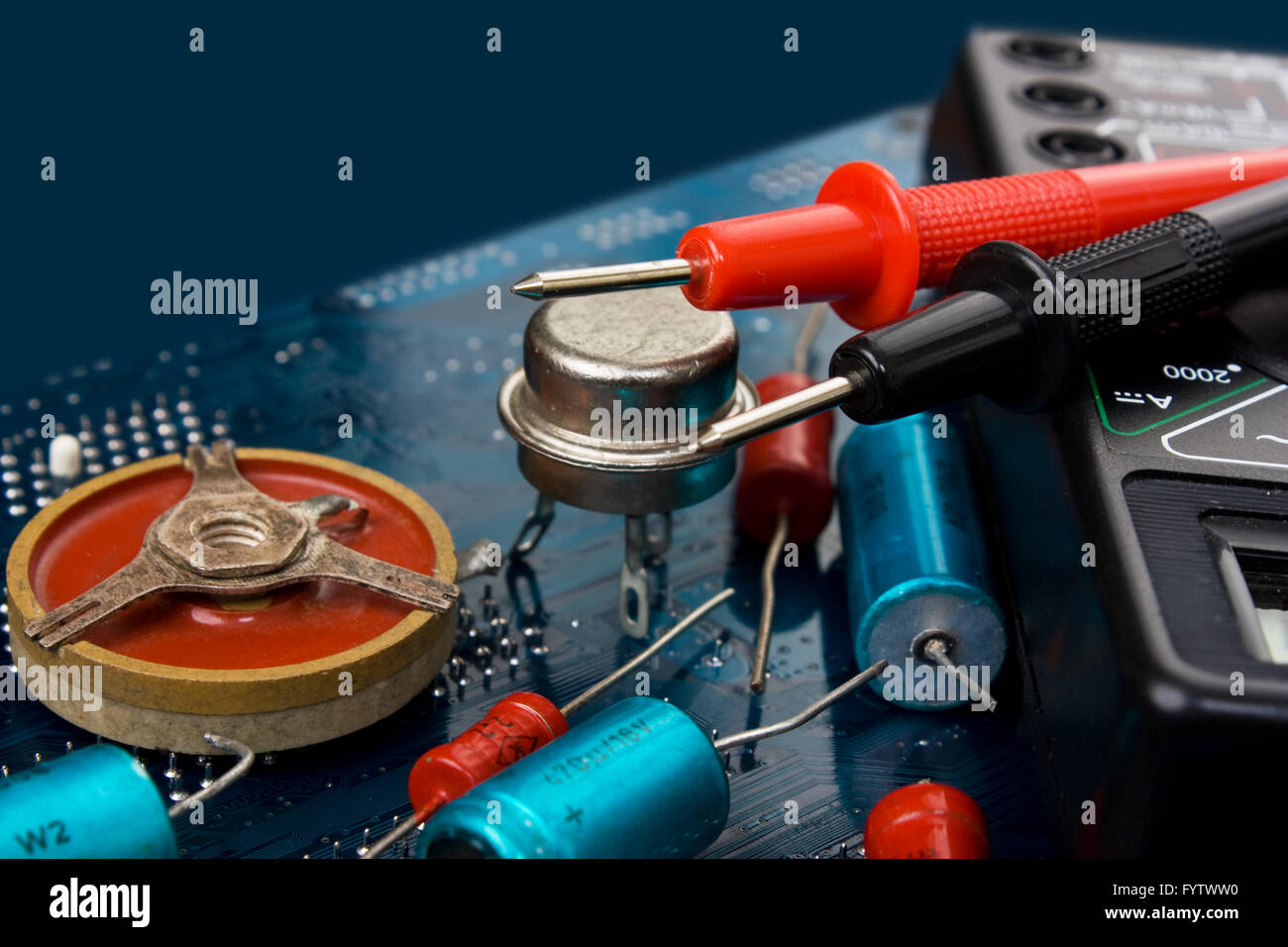 old electronic components Stock Photo