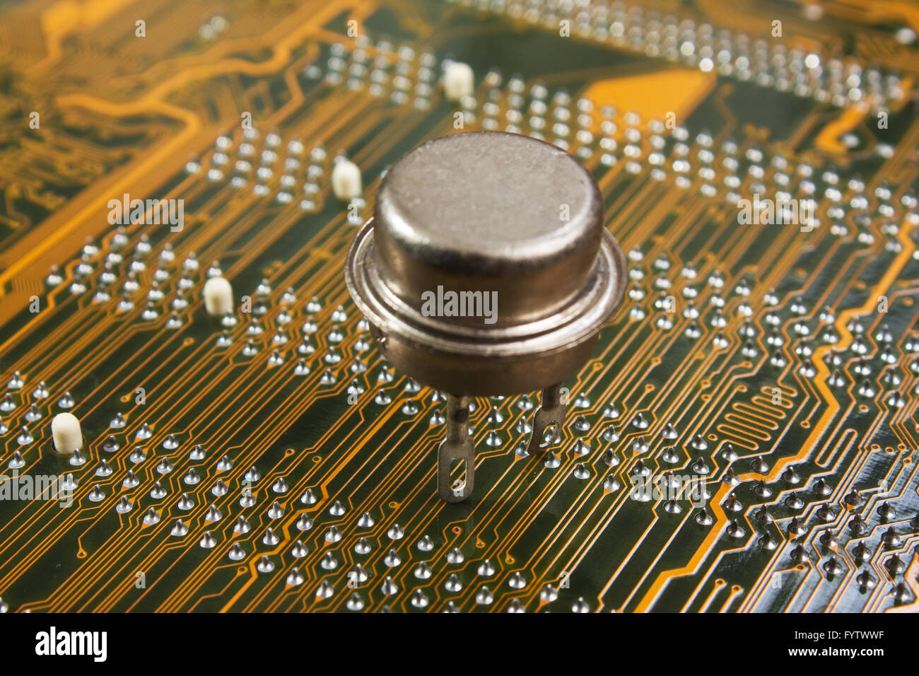 old silicon chip Stock Photo
