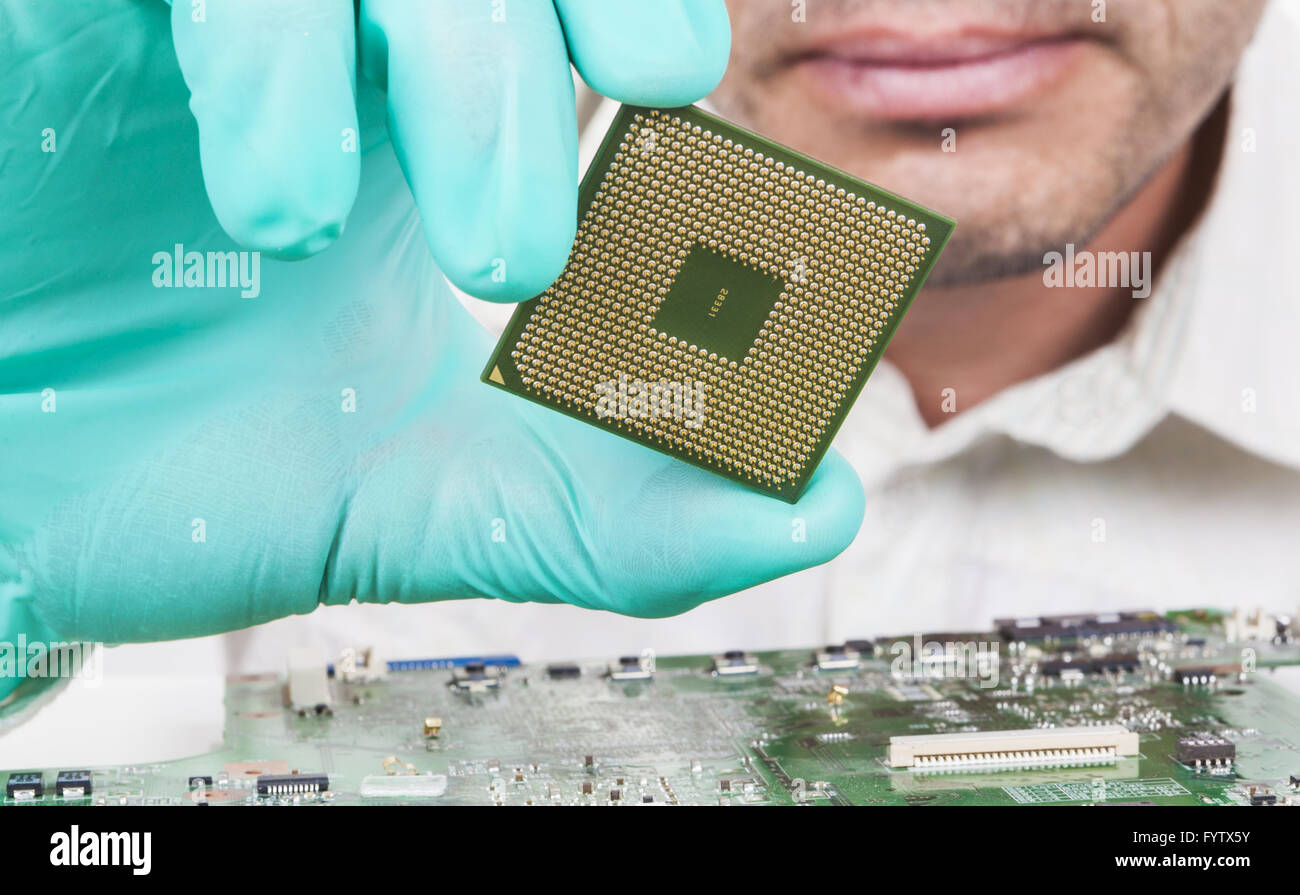 Verifying Micoprocessor Stock Photo