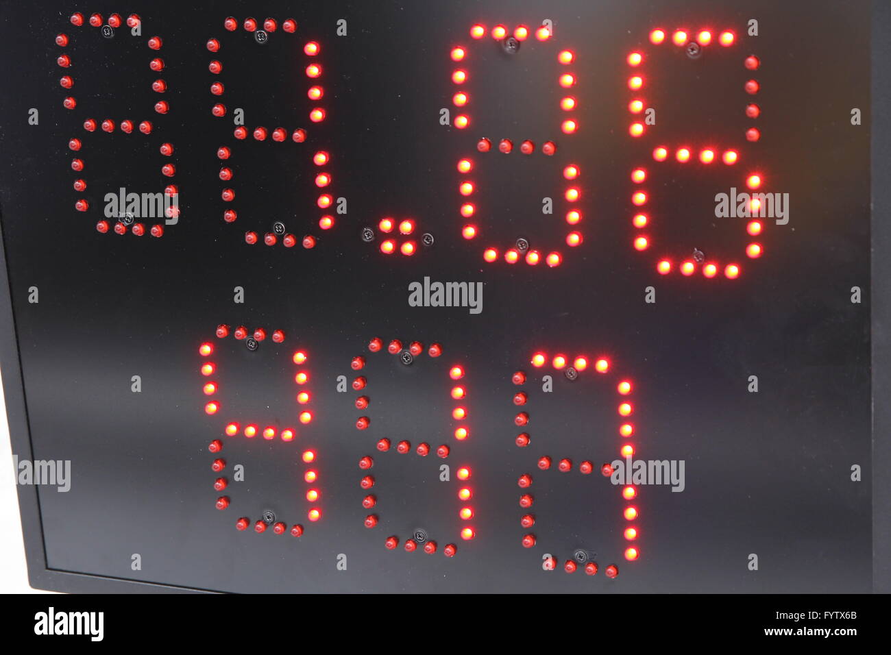 Electronic display for information in sports black Stock Photo Alamy