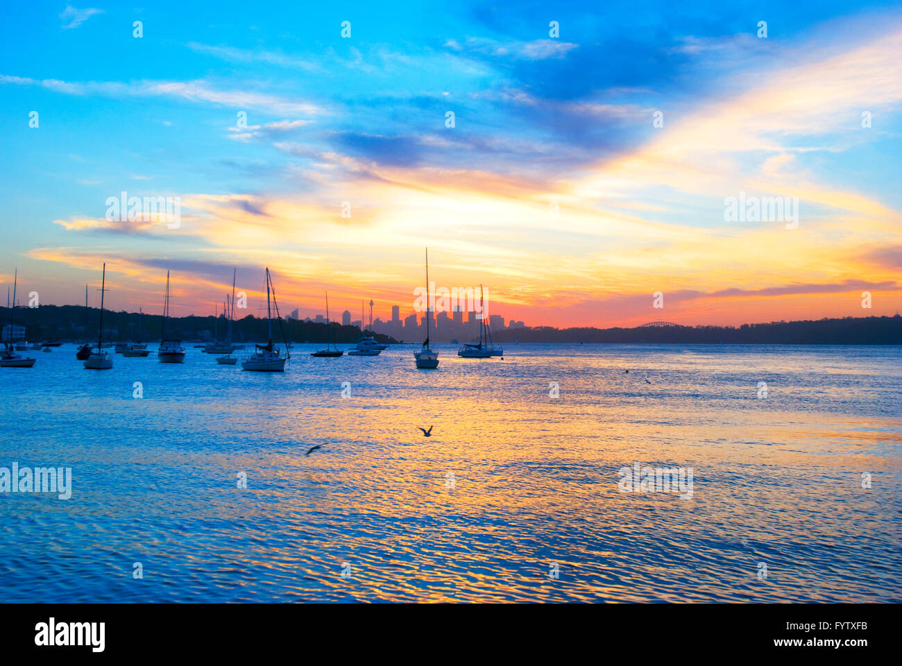 Sunset in Watsons Bay, Sydney Stock Photo