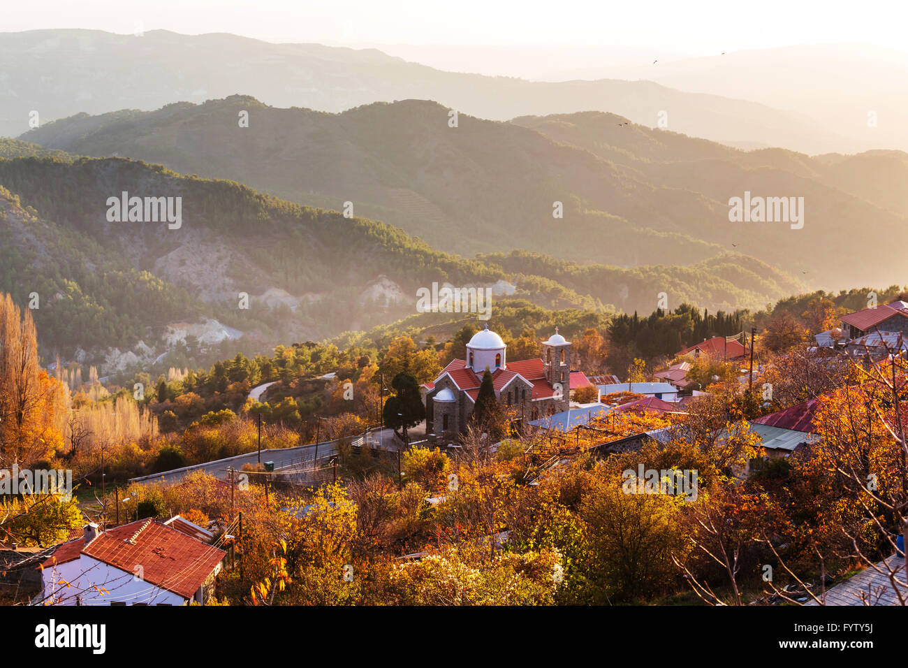 Village in Cyprus Stock Photo