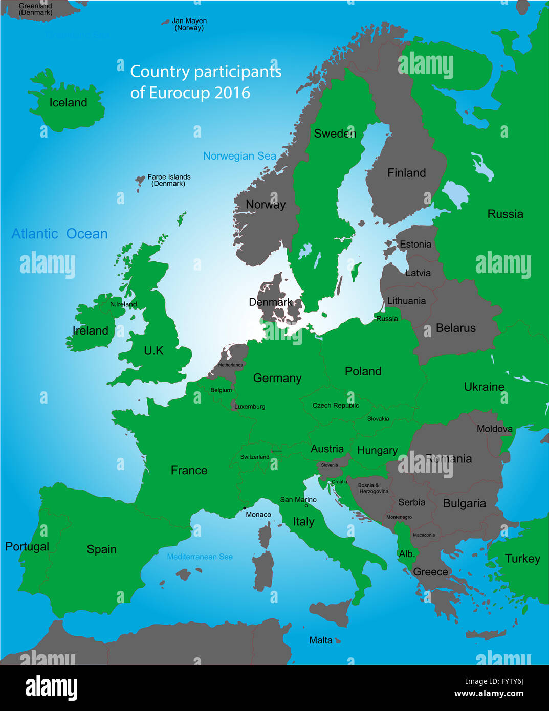 Euro cup map Stock Photo Alamy