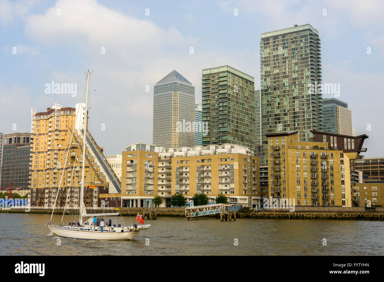 Boat on the river Thames in London, UK Stock Photo
