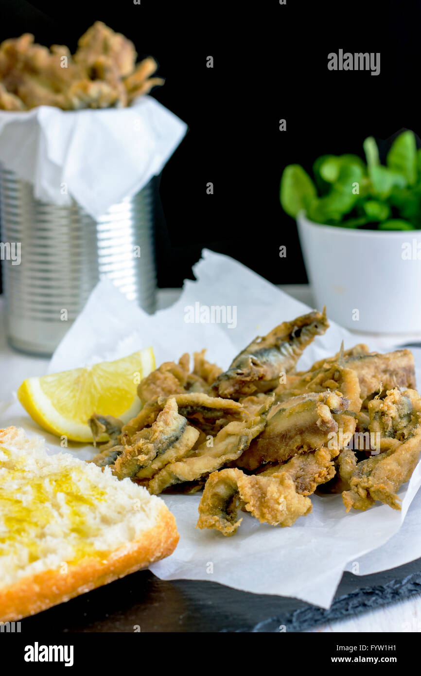 Deep Fried Anchovies Stock Photo Alamy