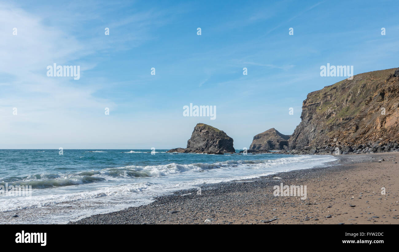 Beach in Cornwall, England Stock Photo