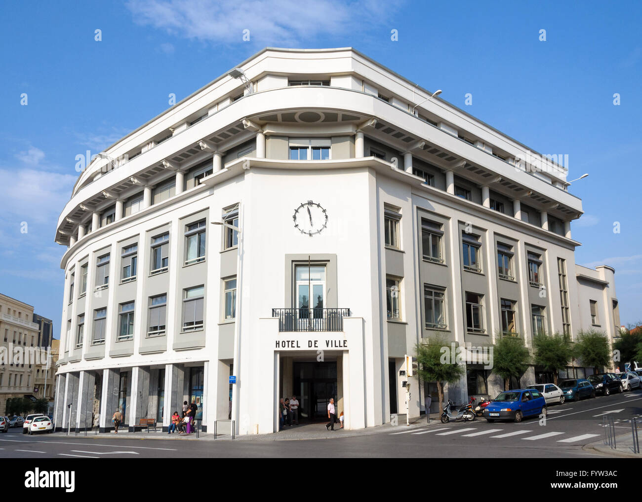 Biarritz town hall is housed in an Art Deco building, France Stock Photo