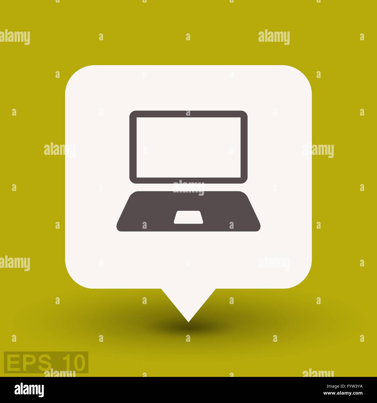 Pictograph of computer. Vector concept illustration for design. Eps 10 ...