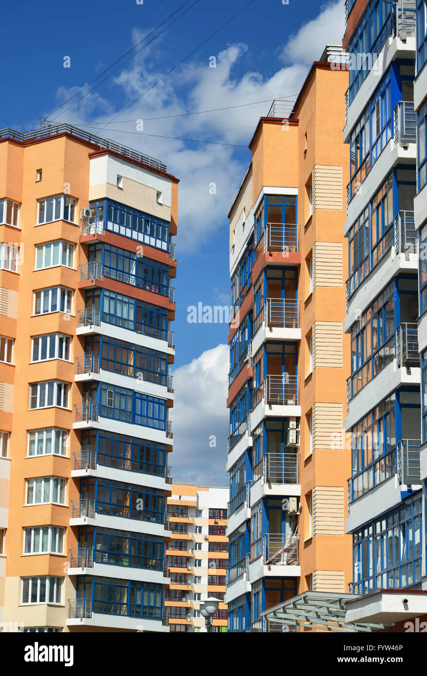 Facade of a modern apartment building Stock Photo - Alamy