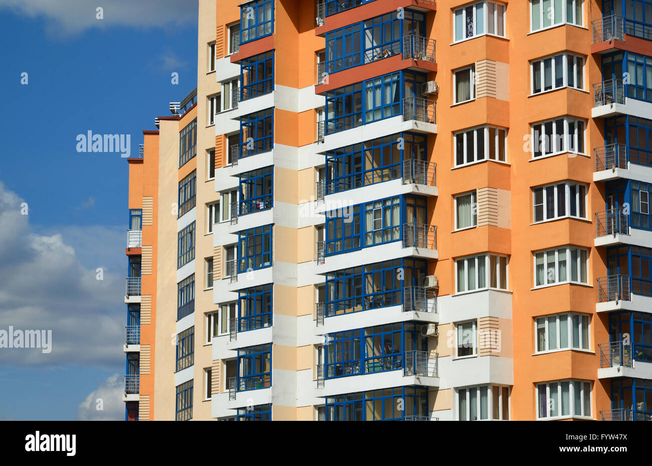 Facade of a modern apartment building Stock Photo - Alamy