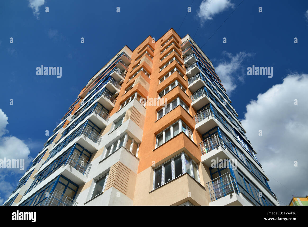 Facade of a modern apartment building Stock Photo - Alamy