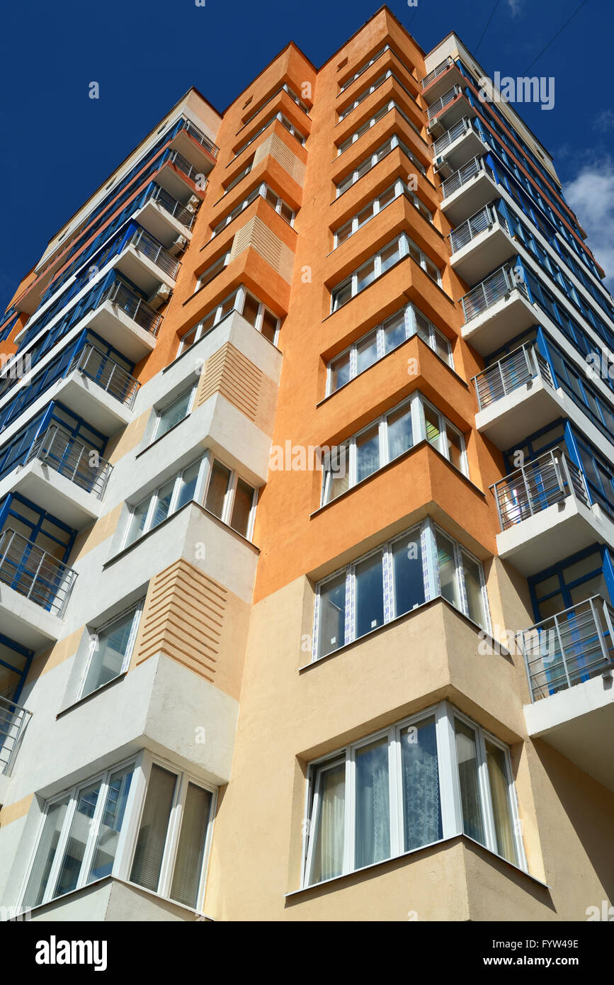 Facade of a modern apartment building Stock Photo - Alamy
