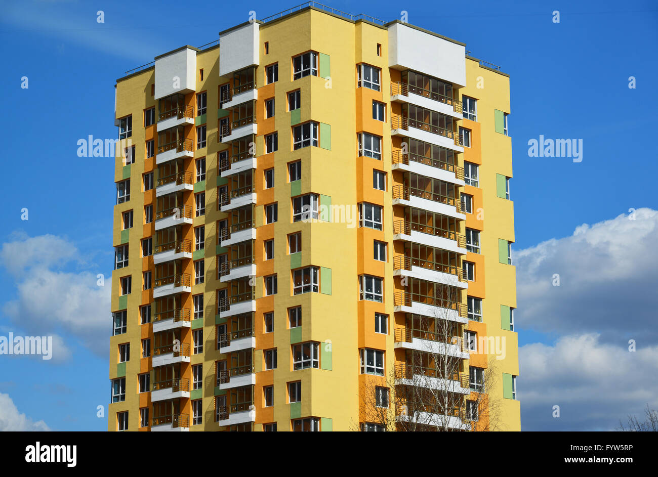 Facade of a modern apartment building Stock Photo - Alamy