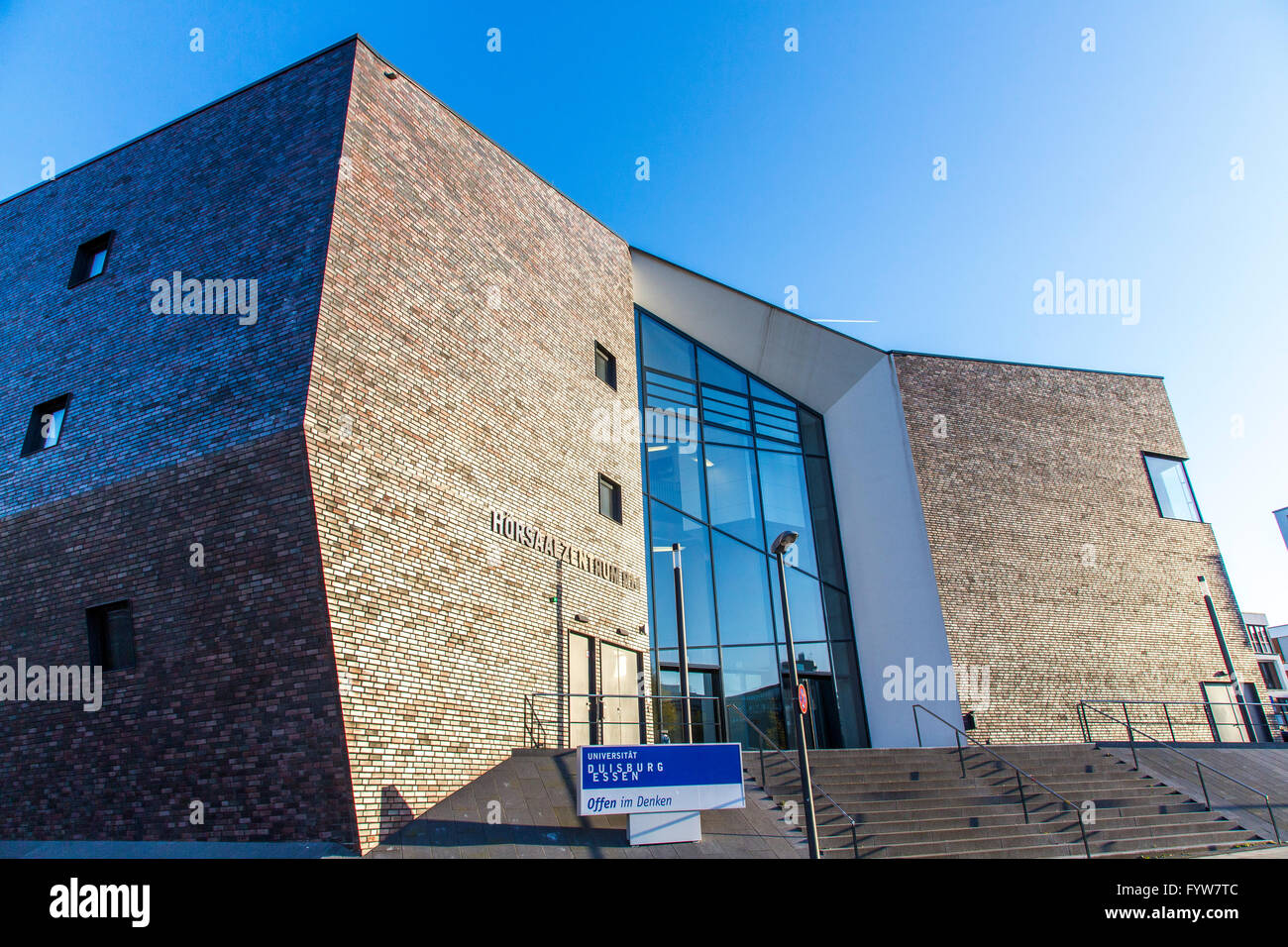 University of Essen, Campus, administrative buildings, audimax, lecture hall center, Stock Photo
