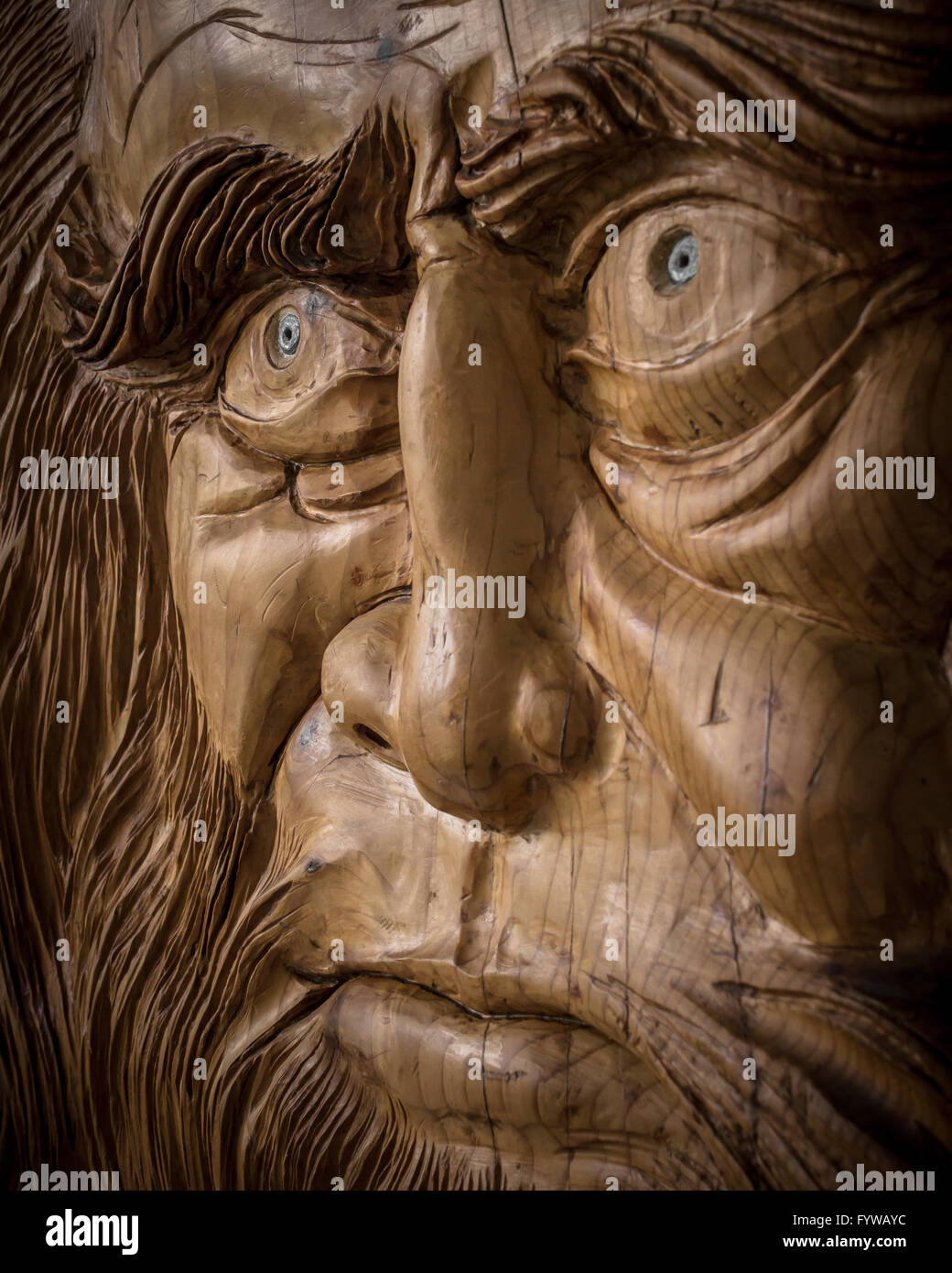 Carving in wood Stock Photo Alamy