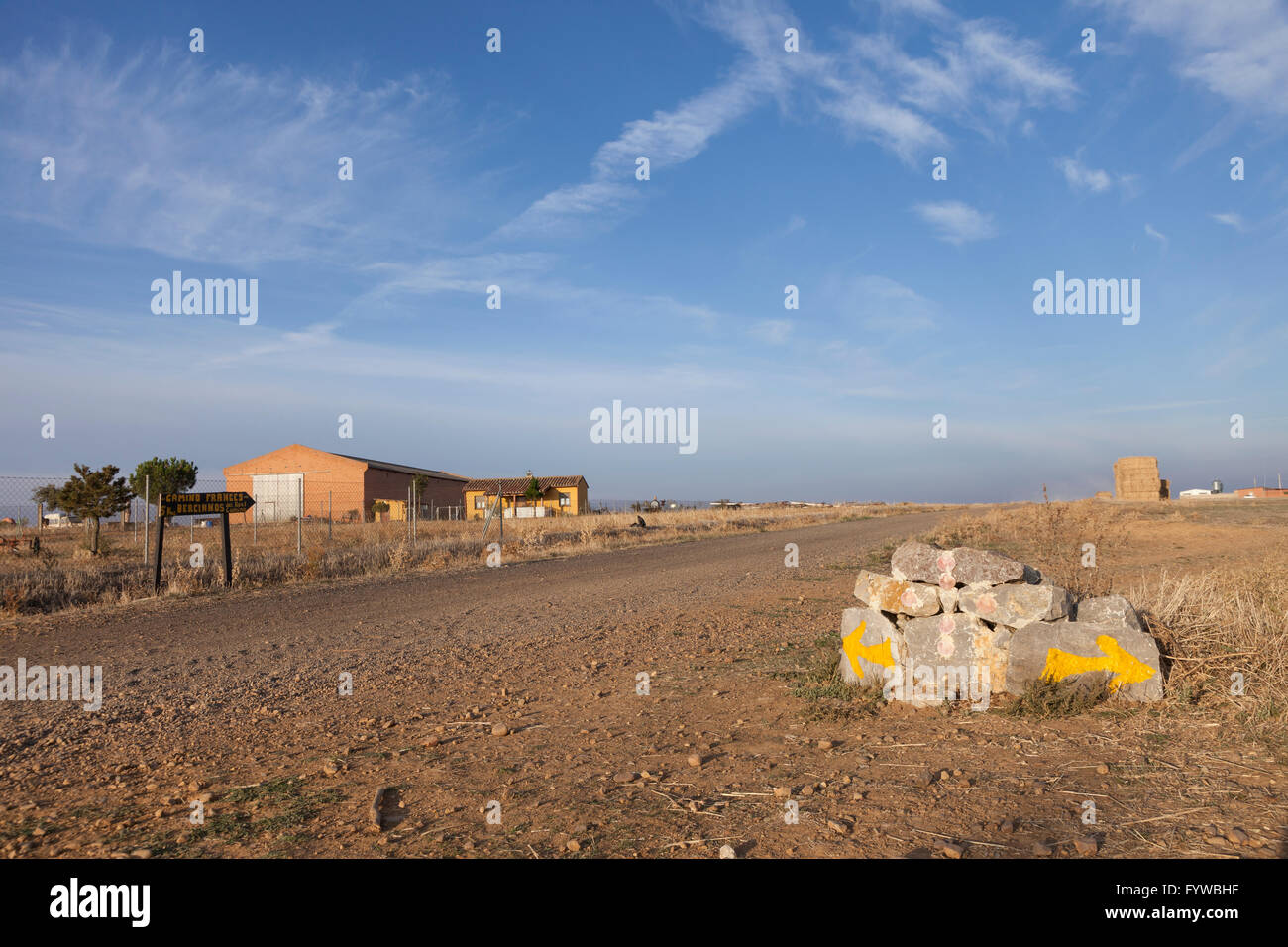 Calzada del Coto, Spain Crossroads at the village of Calzada del Coto