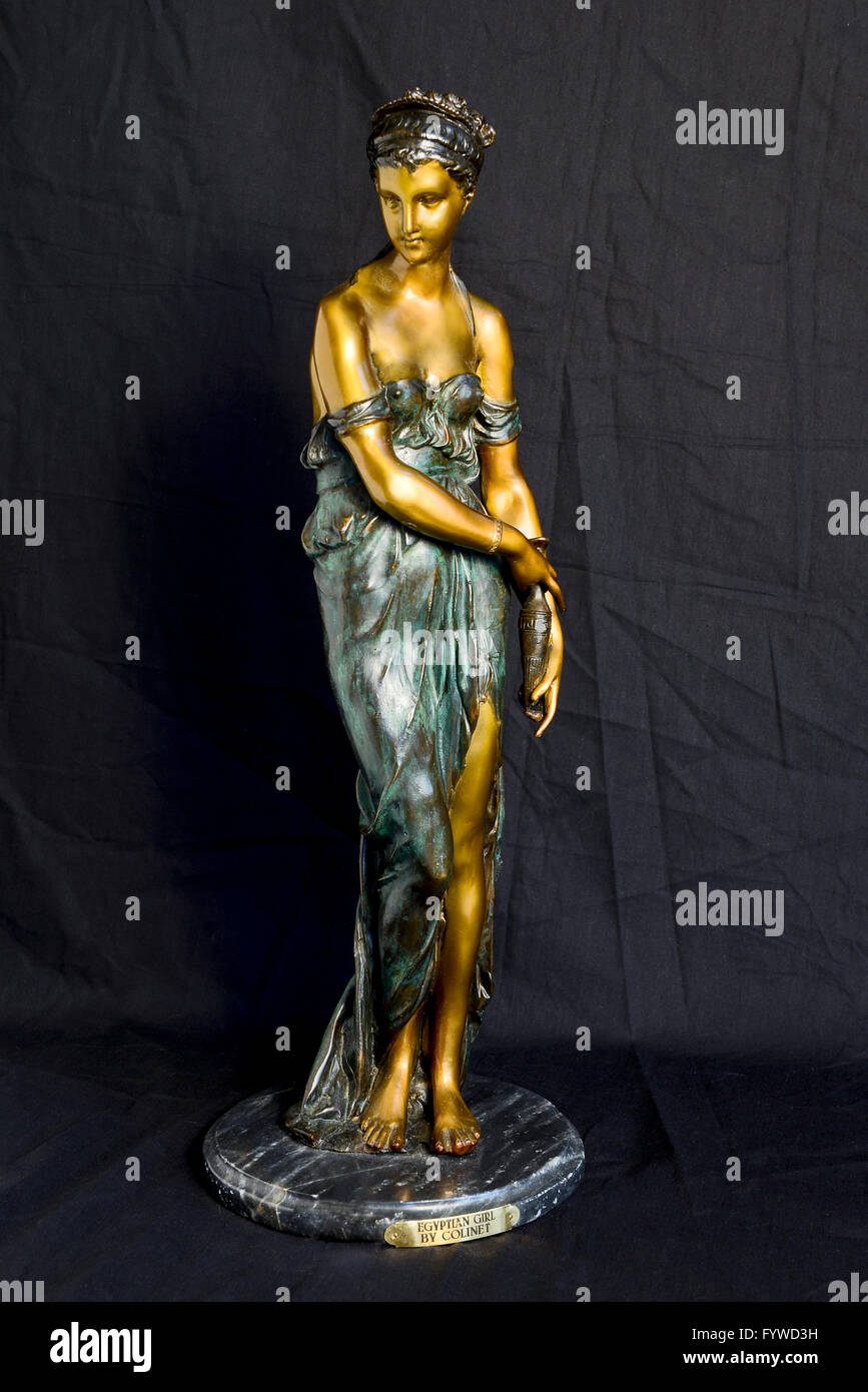 Claire Colinet solid bronze sculpture titled "Egyptian Girl Stock Photo -  Alamy