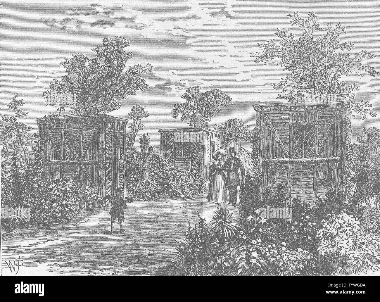 THE REGENT’S PARK: Entrance to the Zoological Gardens in 1840. London, c1880 Stock Photo