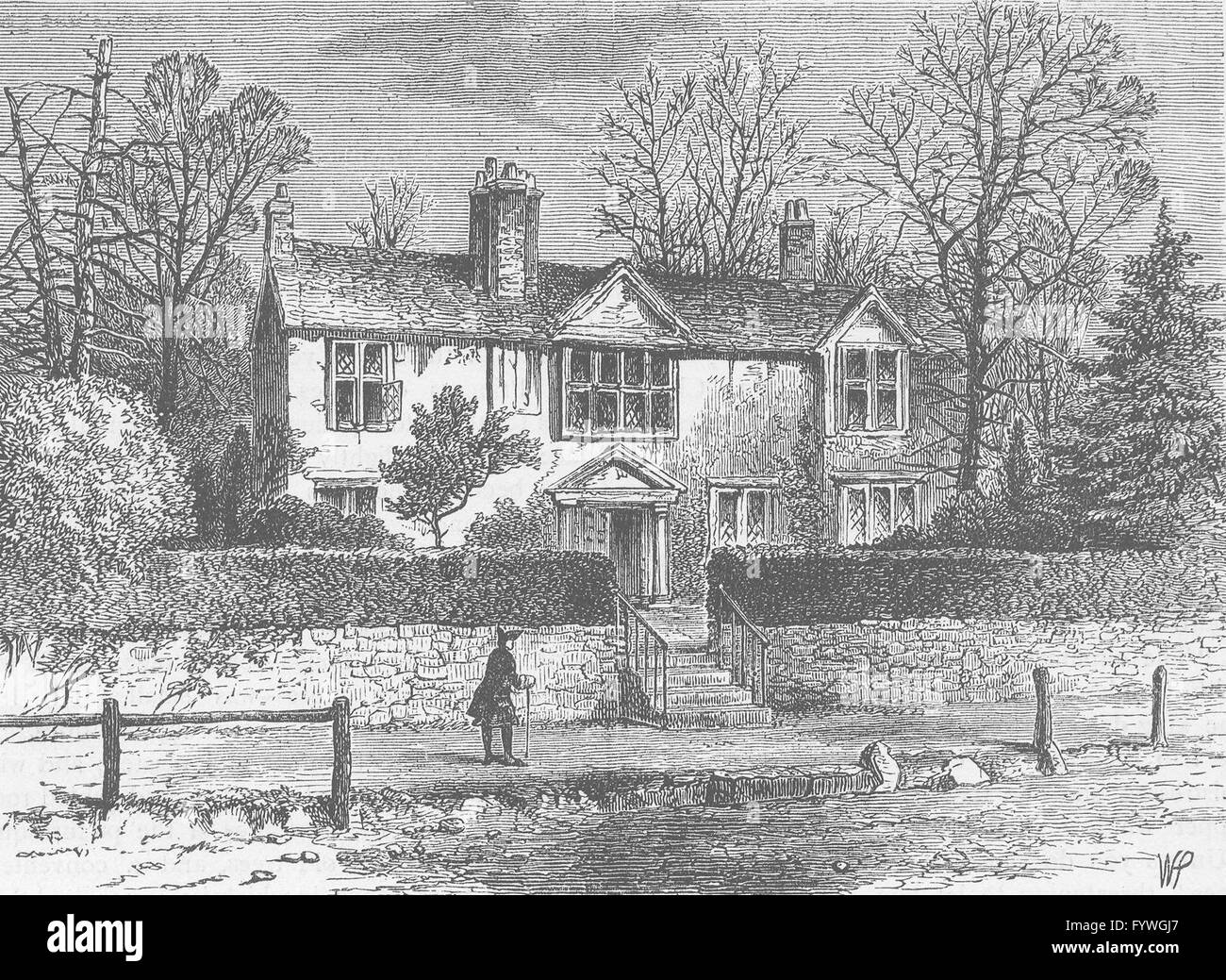 HIGHGATE: Marvell's House, 1825. London, antique print c1880 Stock Photo