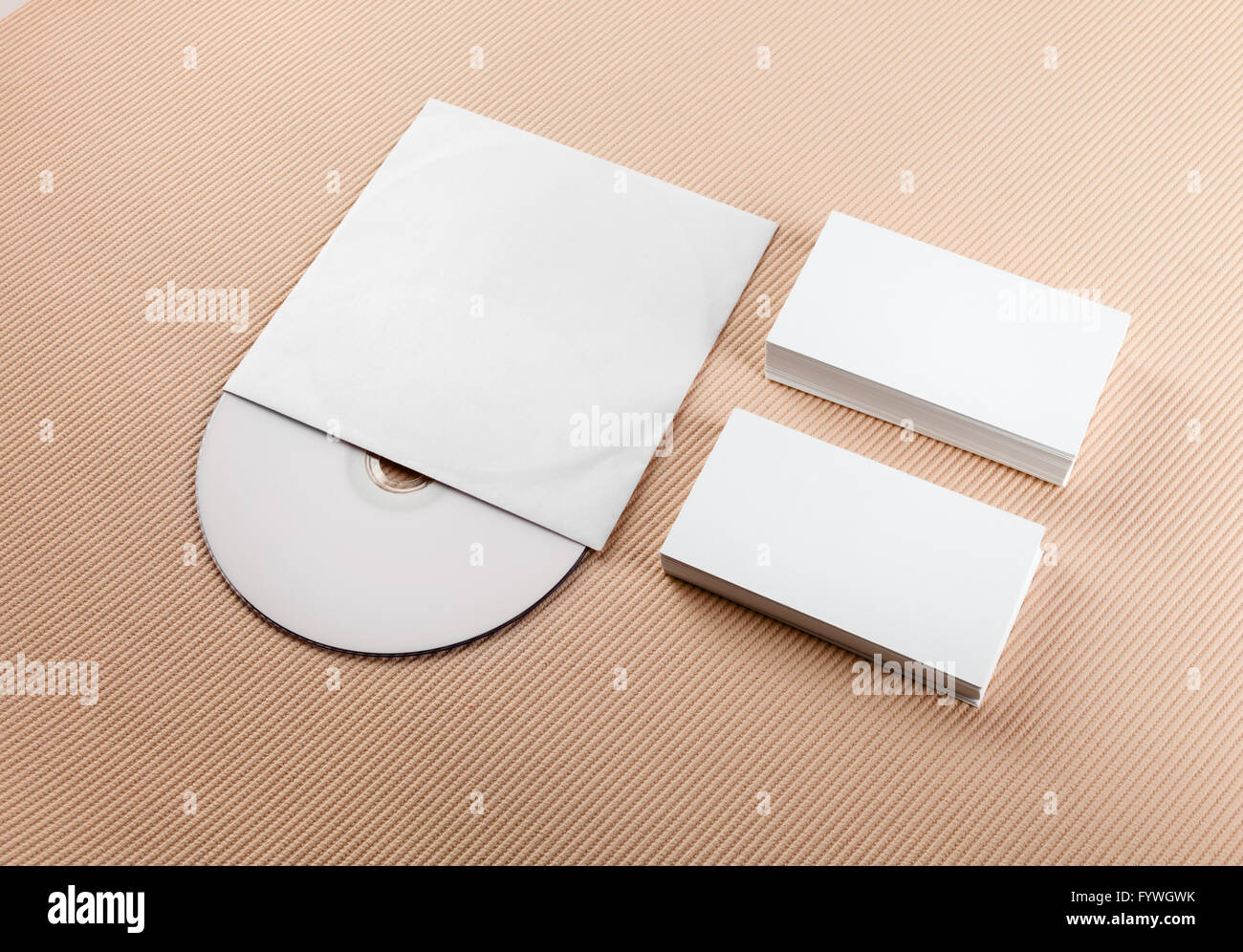 Blank business cards and CD Stock Photo - Alamy
