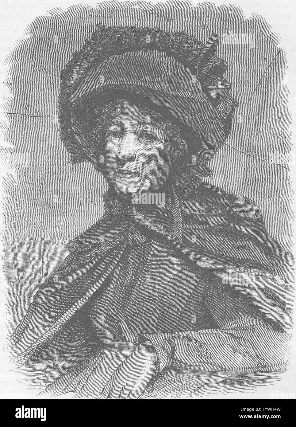 SOUTHWARK: Mrs. Thrale. London, antique print c1880 Stock Photo