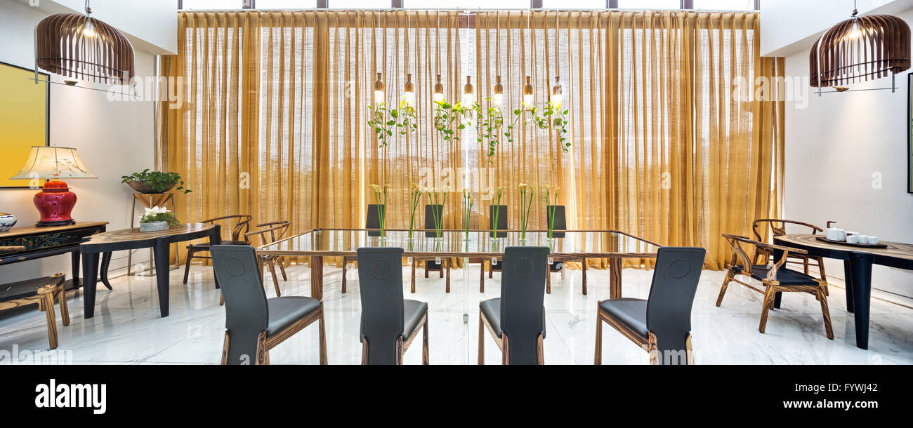 interior of modern dining room Stock Photo - Alamy