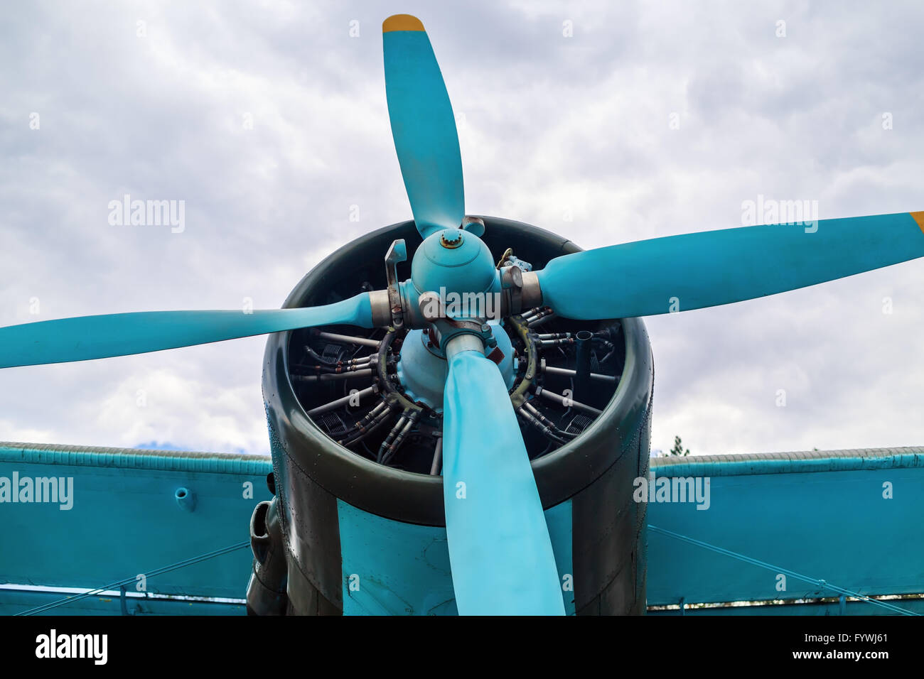 Propeller airplane Stock Photo