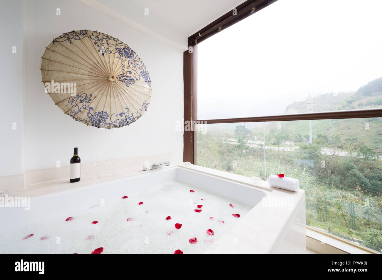 interior of modern hot spring bathroom Stock Photo - Alamy
