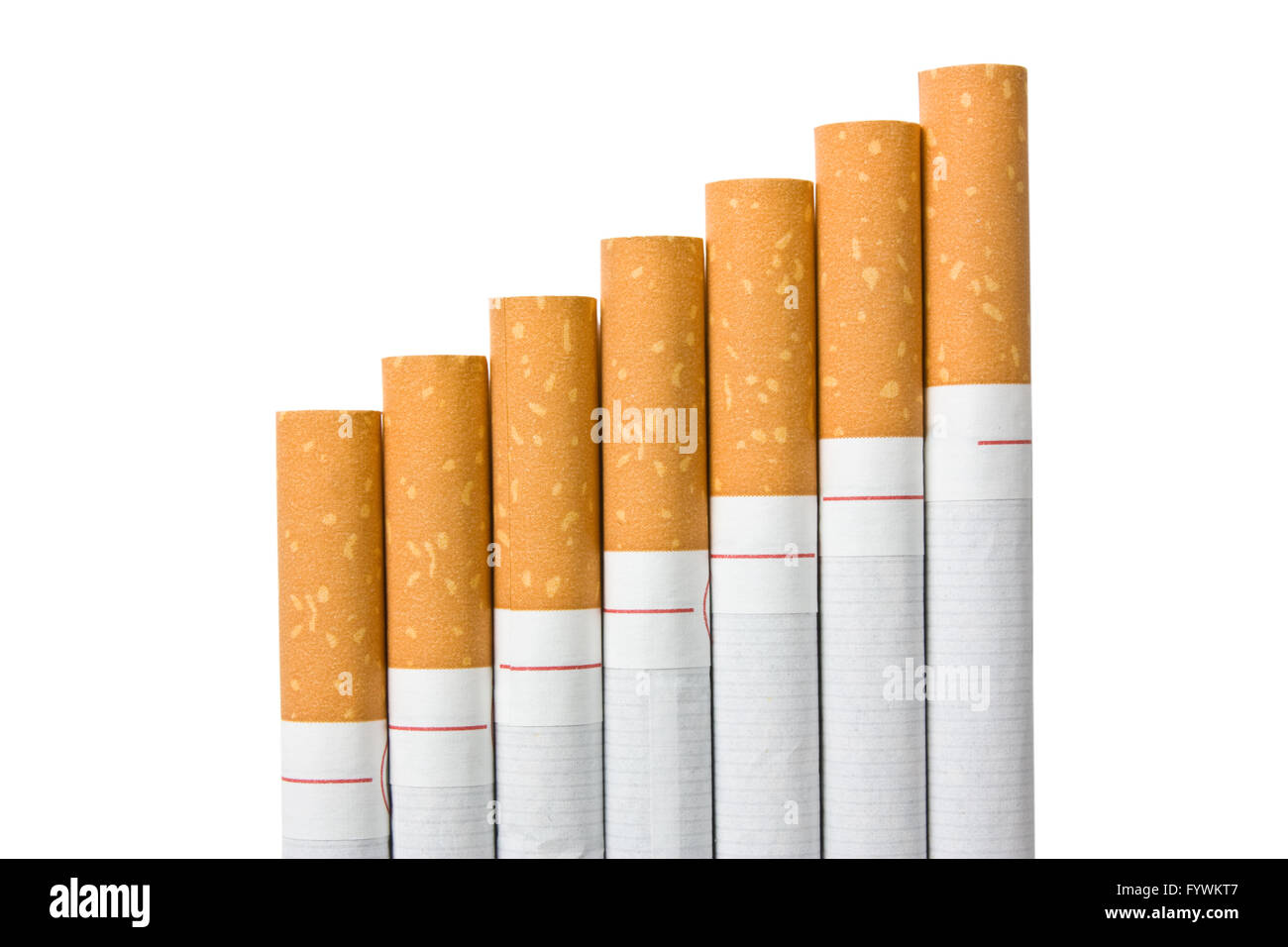 stairway to hell out of cigarettes Stock Photo
