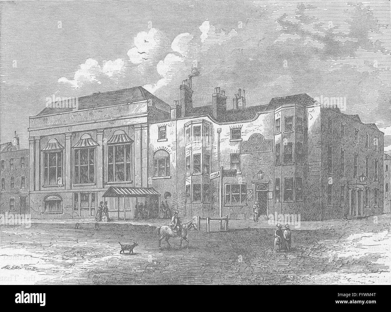 KENNINGTON: The 'Horns' Tavern, in 1820. London, antique print c1880 Stock Photo