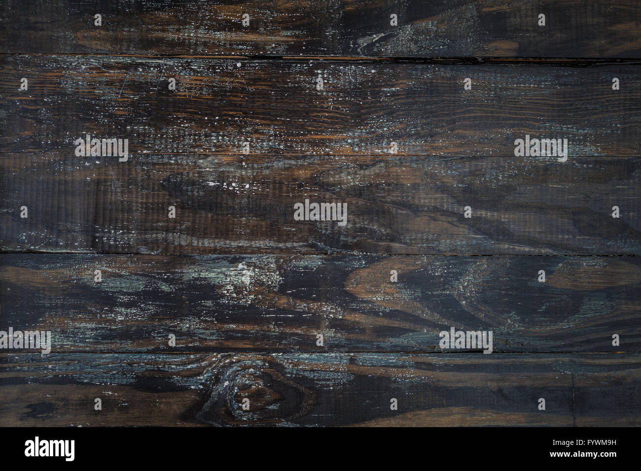 Grungy wooden background. Old rustic natural wood with peeling white paint Stock Photo