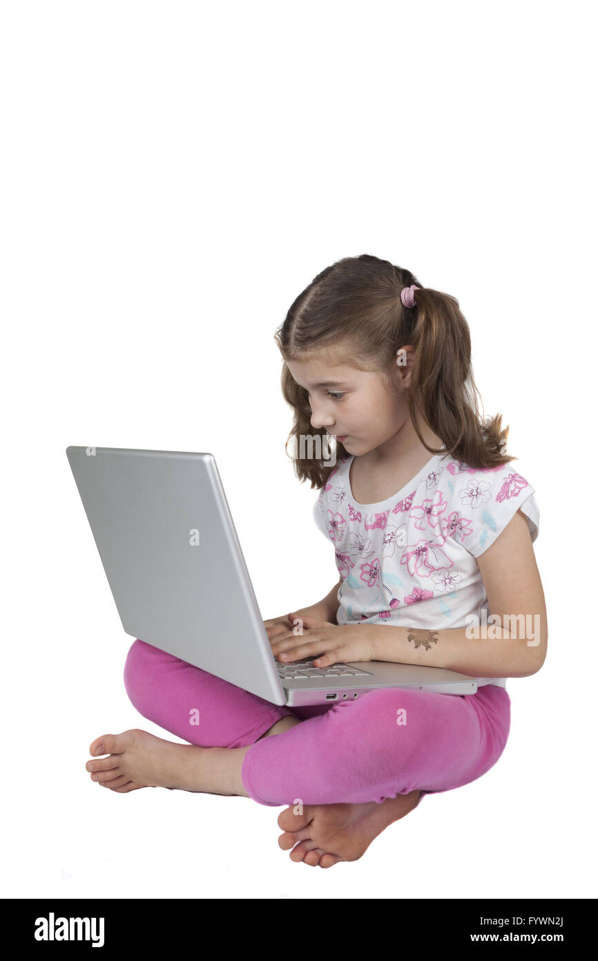 Laptop on Lap Stock Photo Alamy
