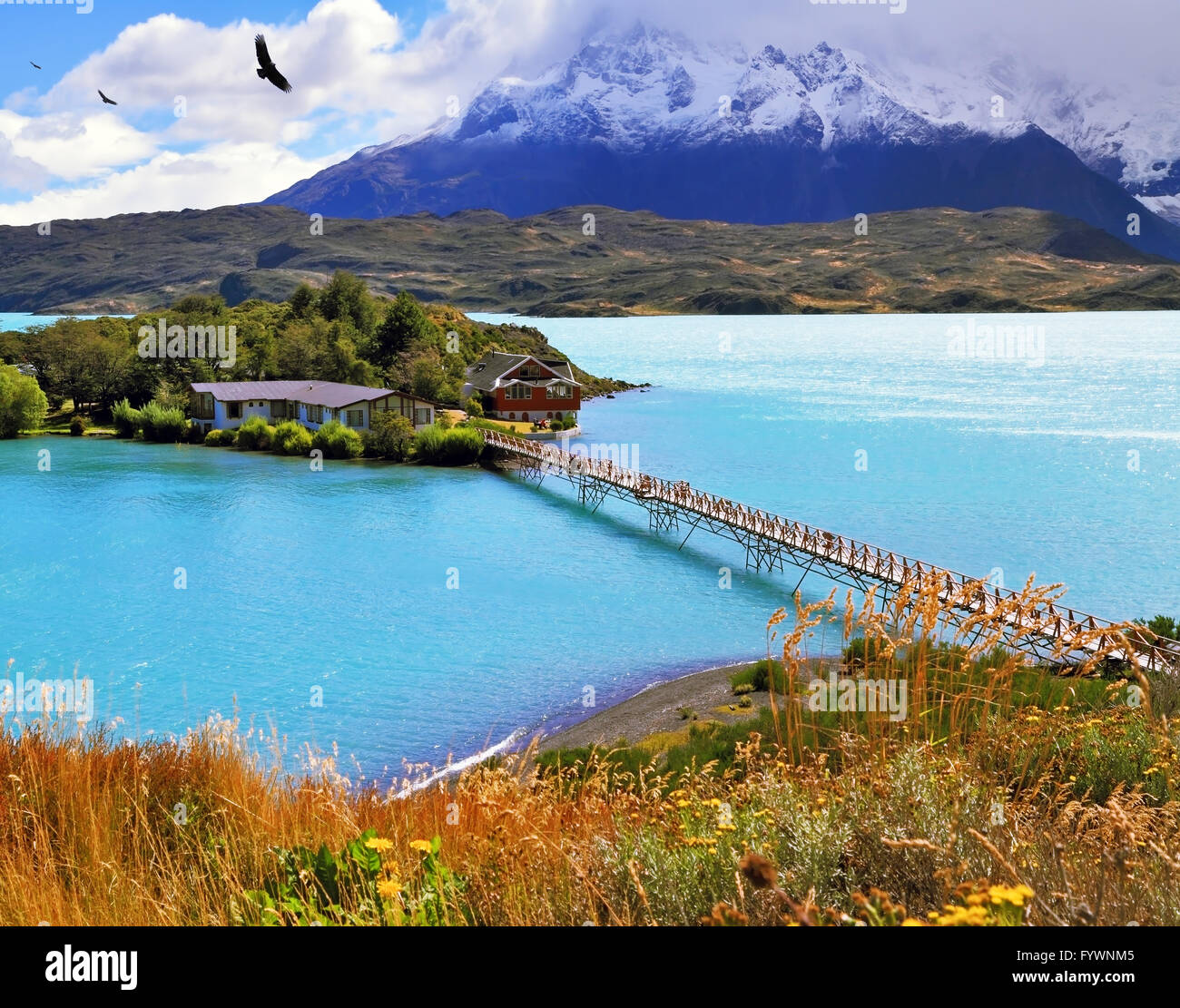 Opened hotel on the island Stock Photo - Alamy