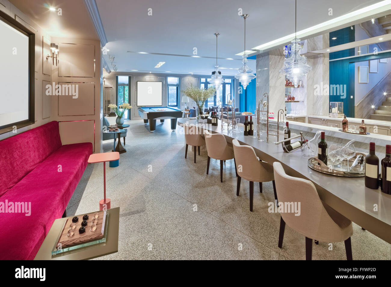 interior of modern dining room Stock Photo - Alamy