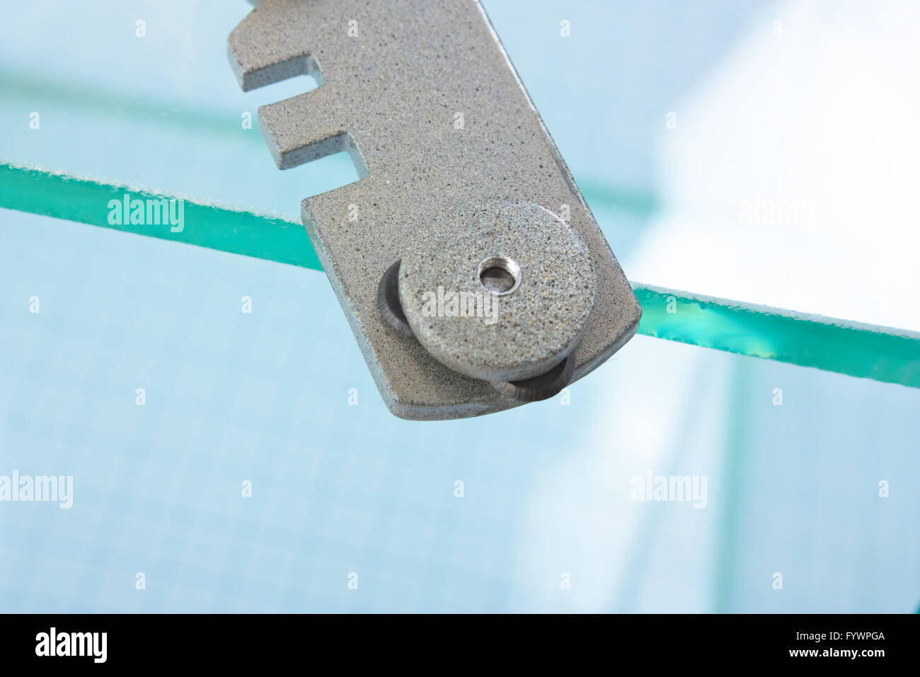 glass cutter and ruler Stock Photo Alamy