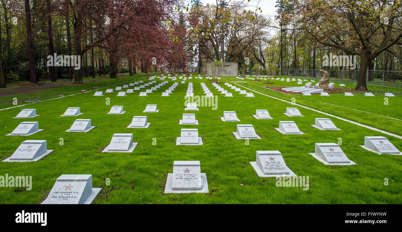 Spremberg, Germany. 28th Apr, 2016. A view of the newly designed Soviet ...