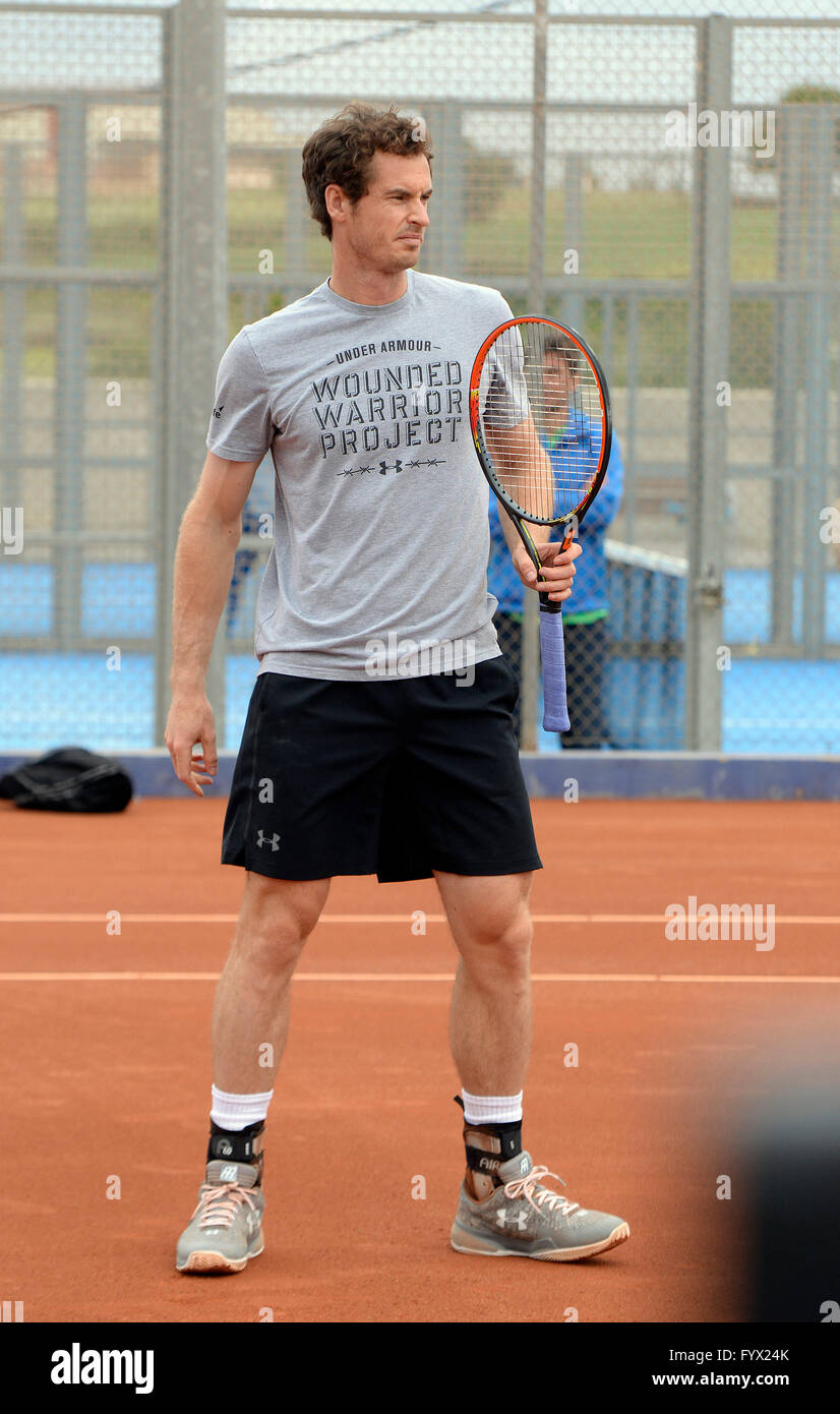 Tennis players Andy Murray and Rafa Nadal during a training day in Majorca,  are preparing their next tournament Stock Photo - Alamy