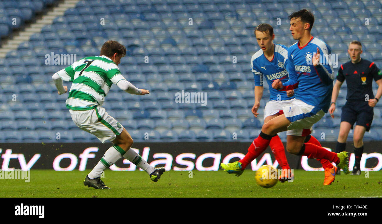 Ibrox Stadium, Glasgow, Scotland. 28th Apr, 2016. Youth Glasgow Cup ...