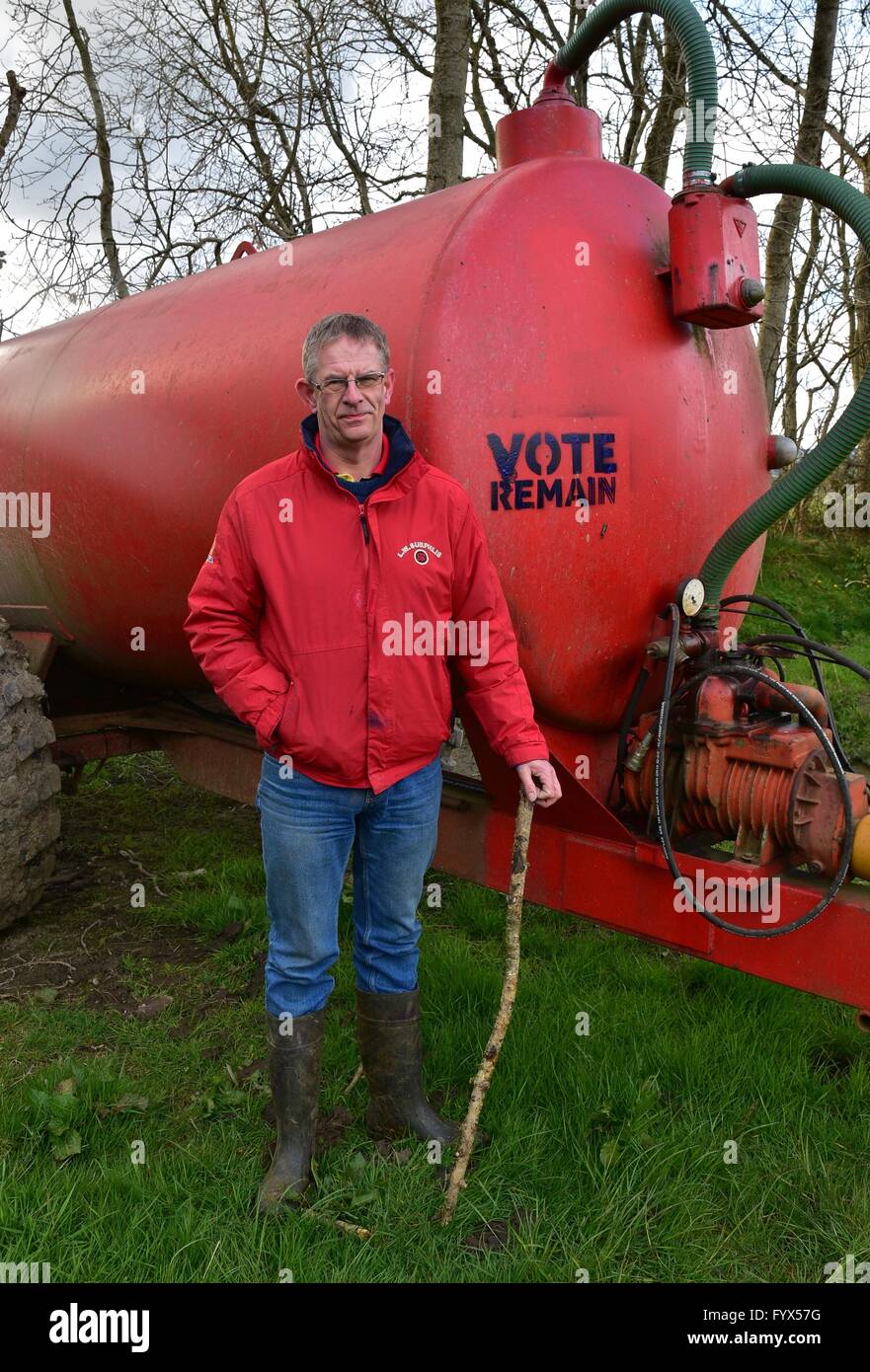 Dungiven, Londonderry, 28th April 2016: Colin Gibson is a sheep and ...