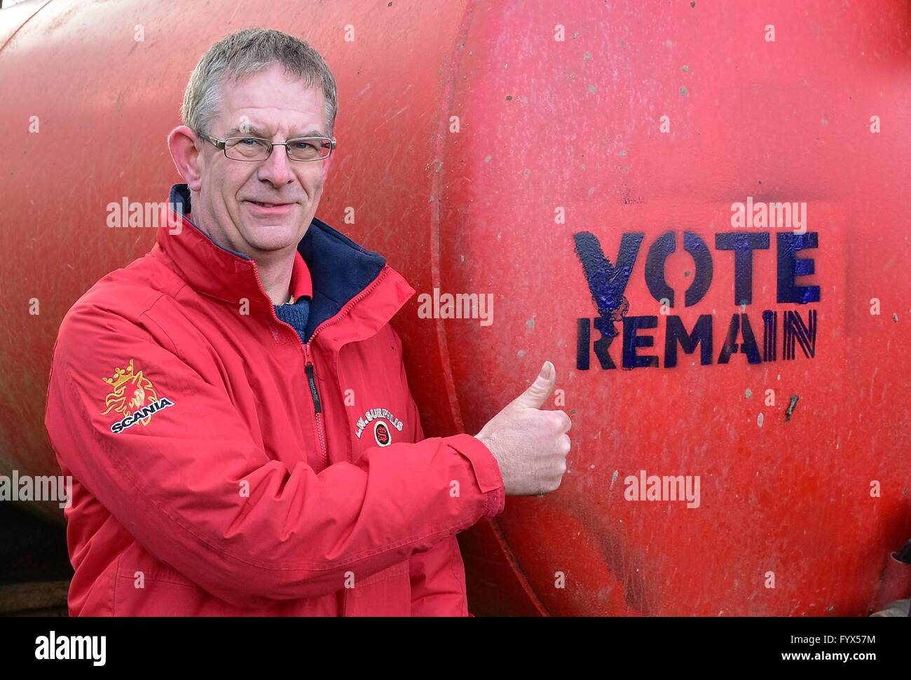 Dungiven, Londonderry, 28th April 2016: Colin Gibson is a sheep and ...
