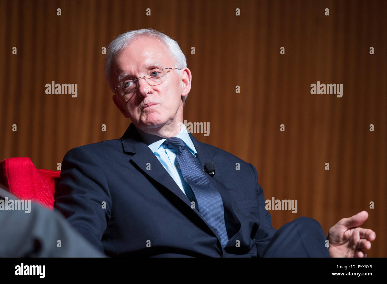Medal of Honor recipient and former U.S. Sen. Bob Kerrey speaks about Vietnam on the final day of the Vietnam War Summit Stock Photo