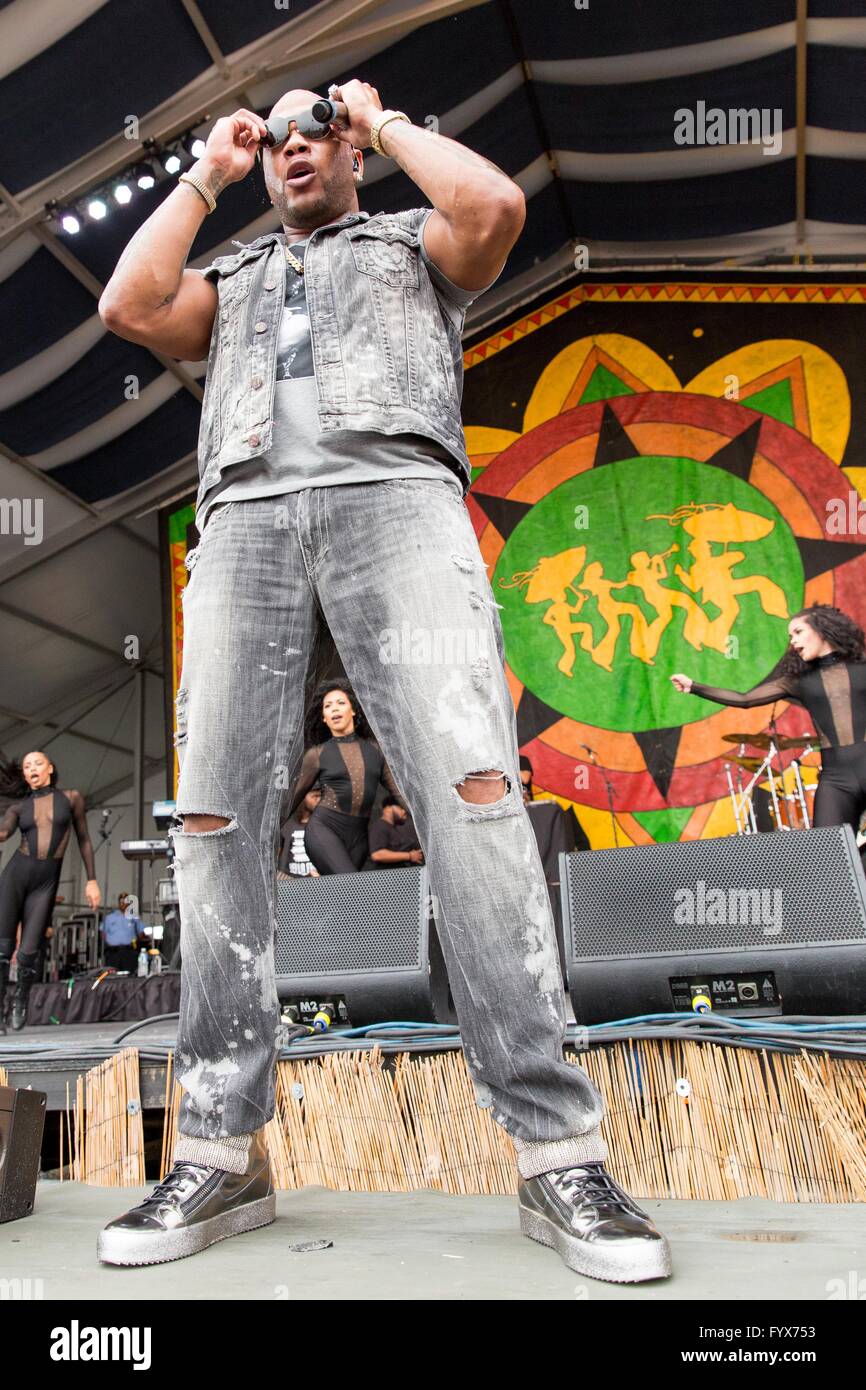 New Orleans, Louisiana, USA. 28th Apr, 2016. Rapper FLO RIDA performs ...