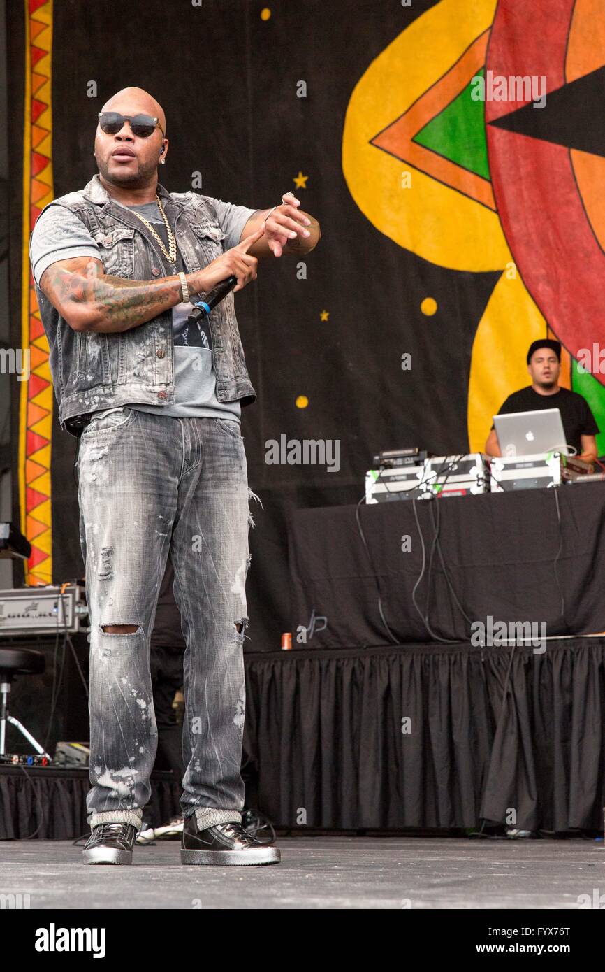 New Orleans, Louisiana, USA. 28th Apr, 2016. Rapper FLO RIDA performs ...