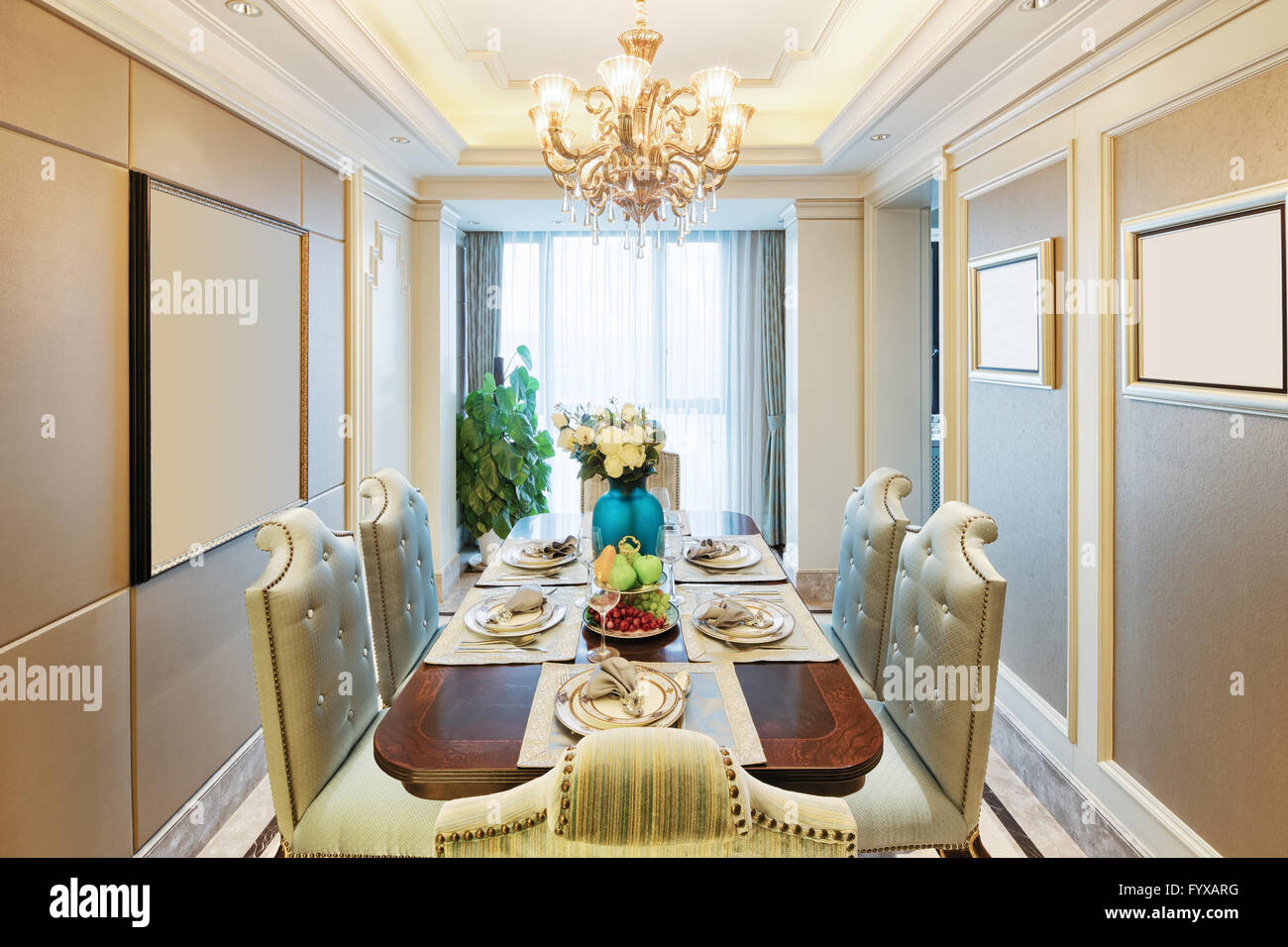 interior of modern dining room Stock Photo - Alamy