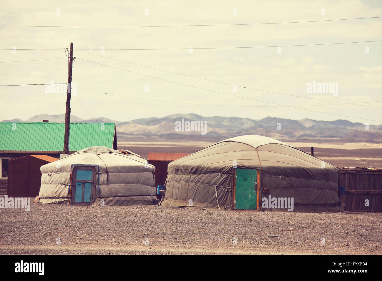 Yurt in Mongolia Stock Photo